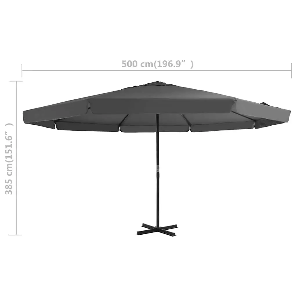 Garden Parasol Outdoor Umbrella with Portable Base