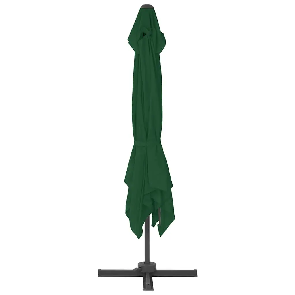 Green UV-Resistant Garden Parasol with Base