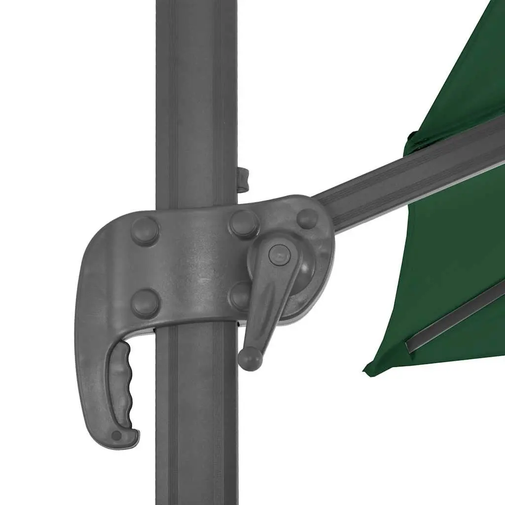 Green UV-Resistant Garden Parasol with Base