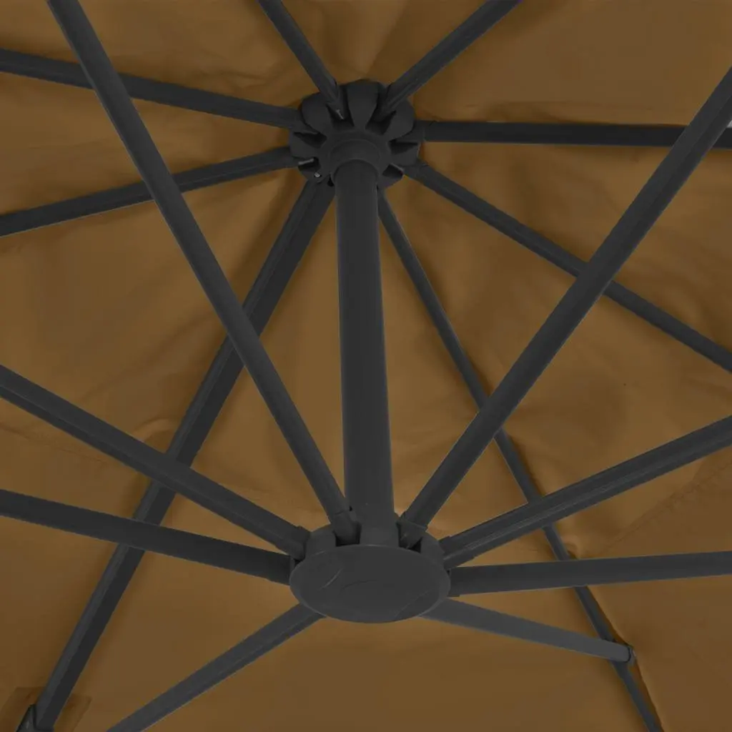 Garden Parasol with 360-Degree Tilt and Base