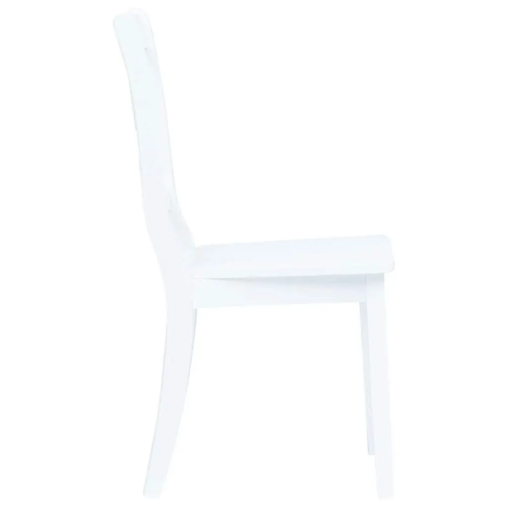 5 Piece Dining Set Wooden Table and Chairs White