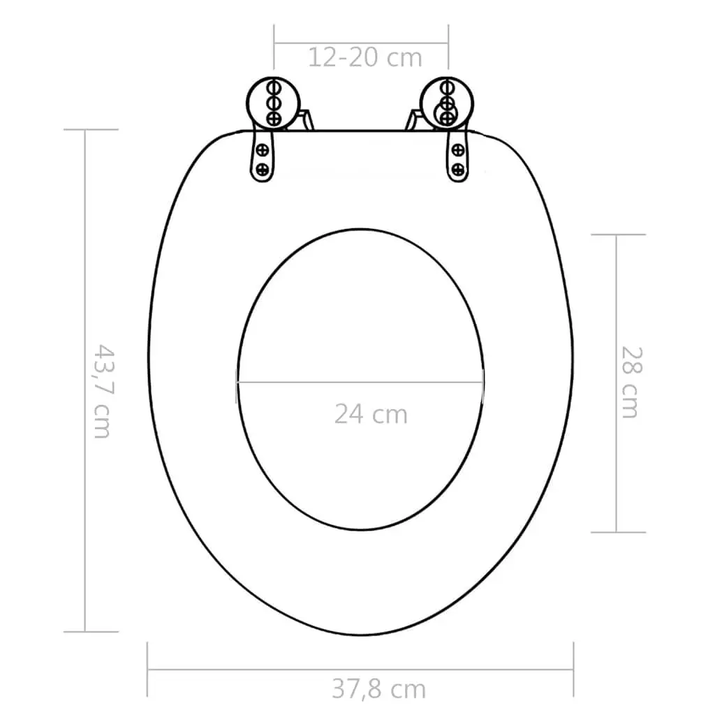 Toilet Seats 2 pcs Soft Close Lids Grey Stones Design Bathroom Fixtures