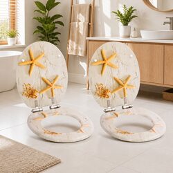 Standout Multicolour Starfish Toilet Seats with Soft Close