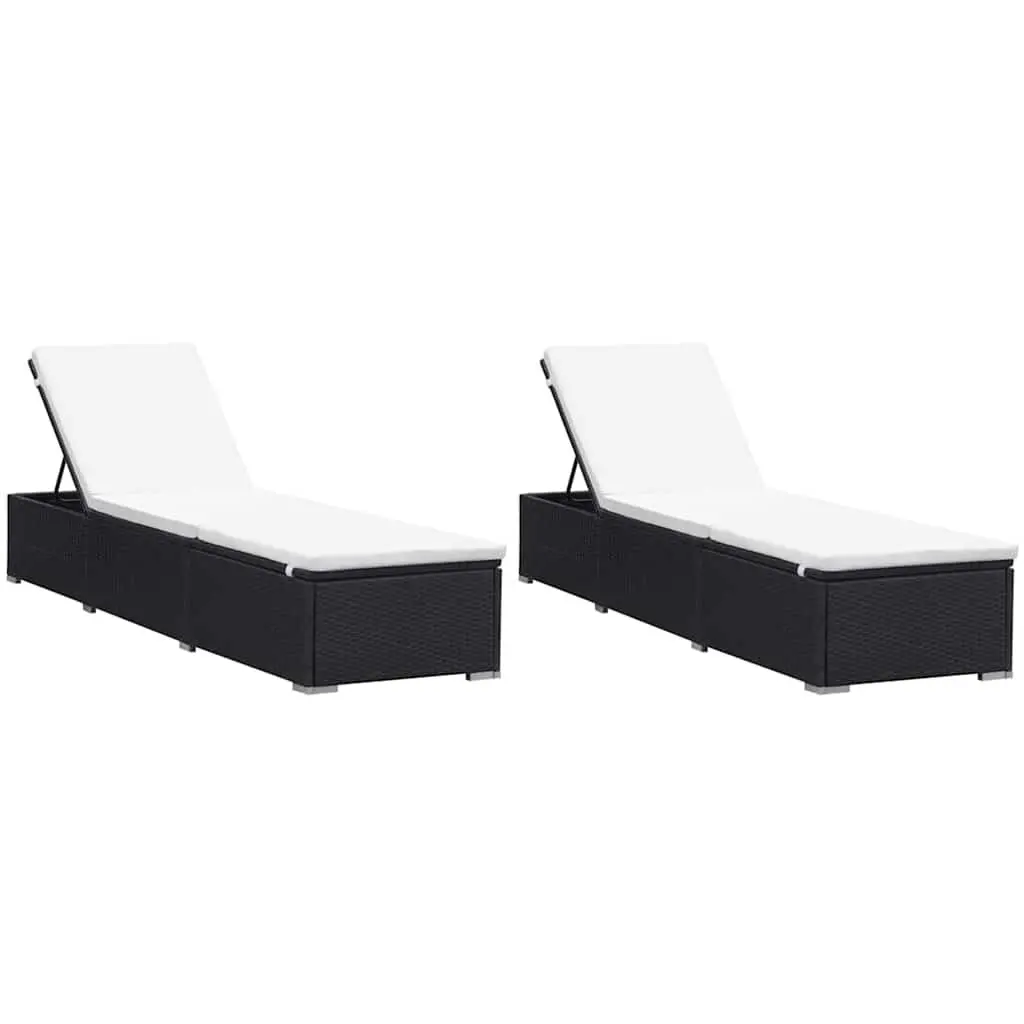 Outdoor Garden Sun Lounger Set with Cushions