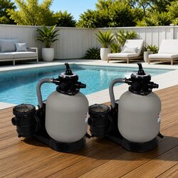 Durable Sand Filter Pump 600W - 17000 L/h, Set of 2