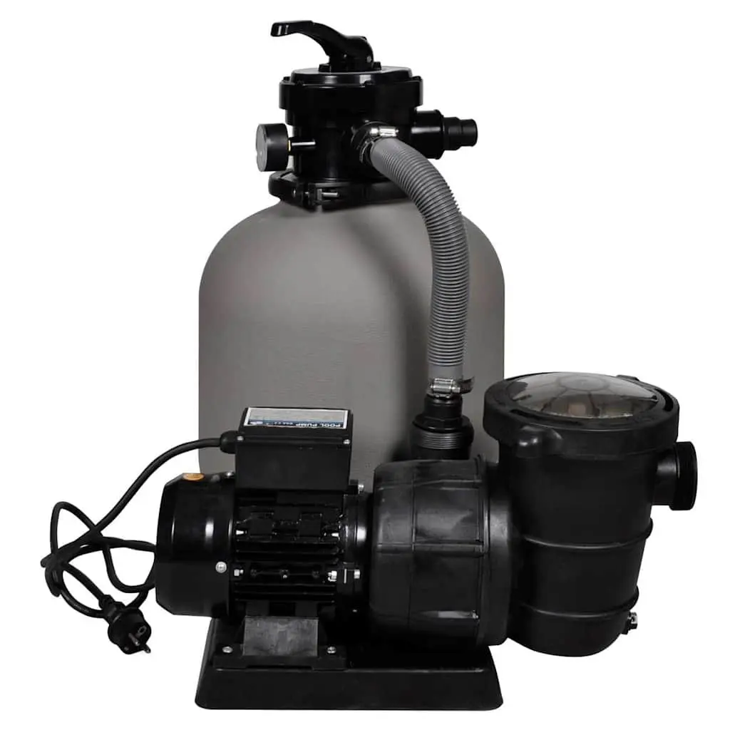 Sand Filter Pump 600W 17000 L/h Above Ground Pool Cleaner Set of 2