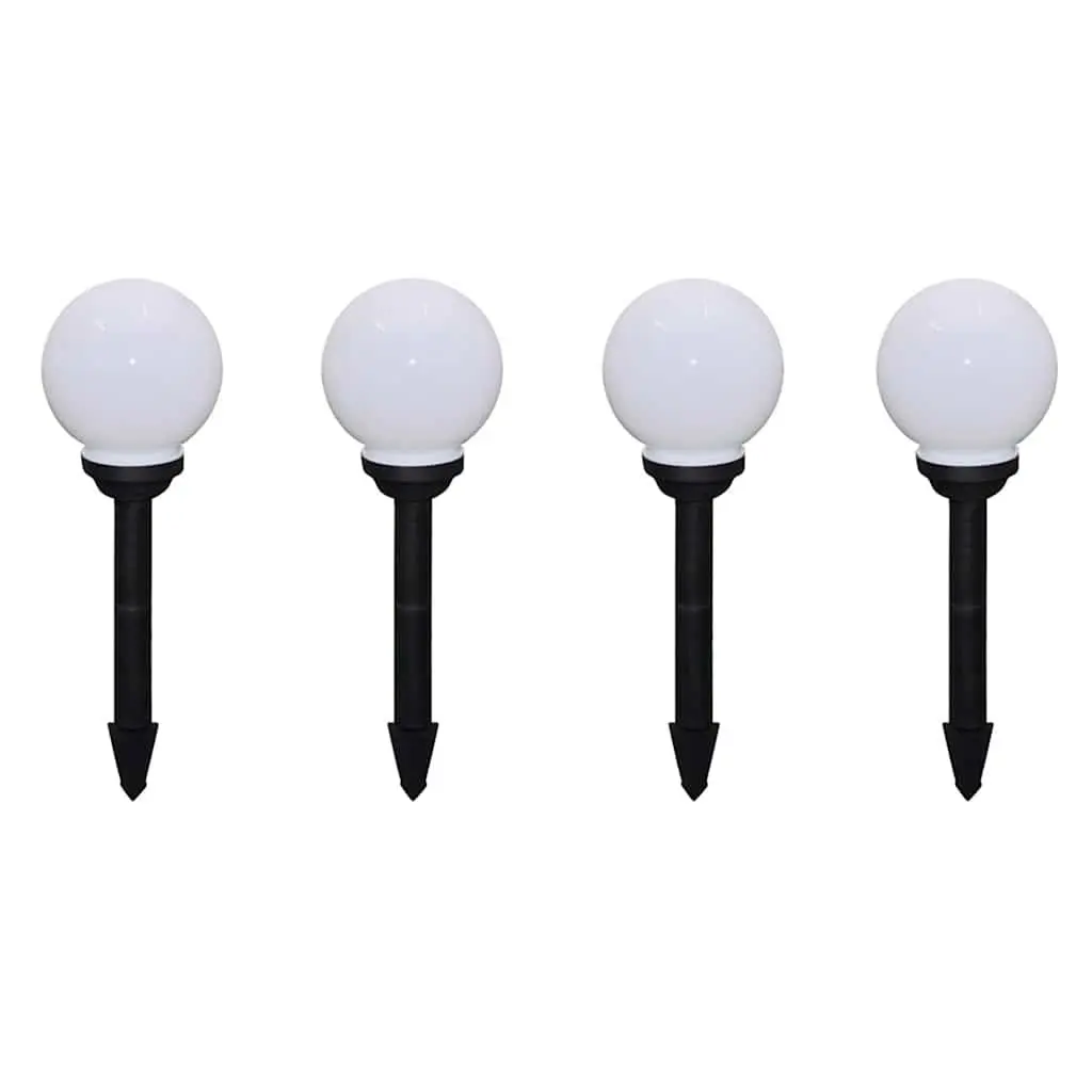Outdoor Solar LED Lights Plastic 15cm White 8 Piece Set