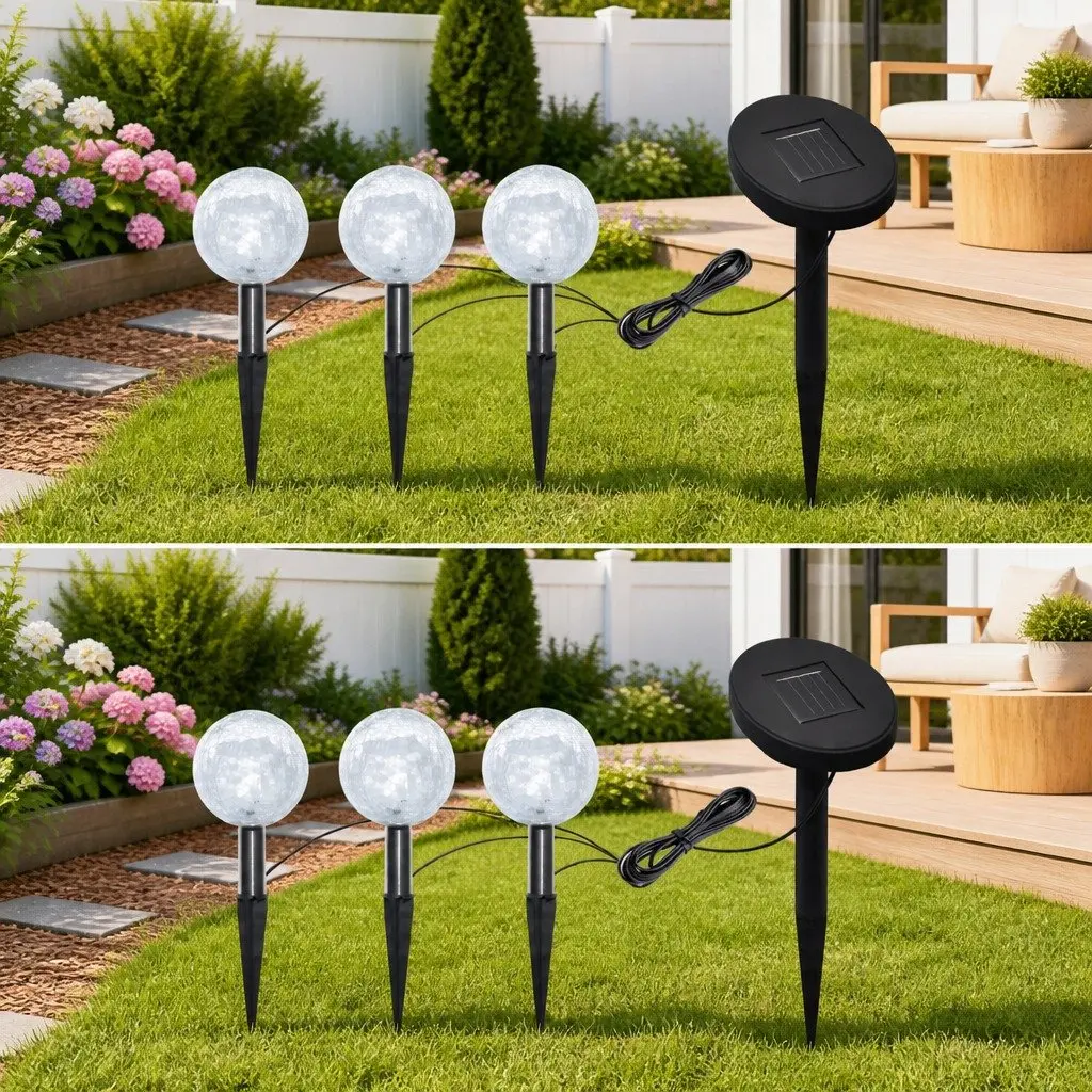 6 Pack Solar LED Ball Lights for Outdoor Use