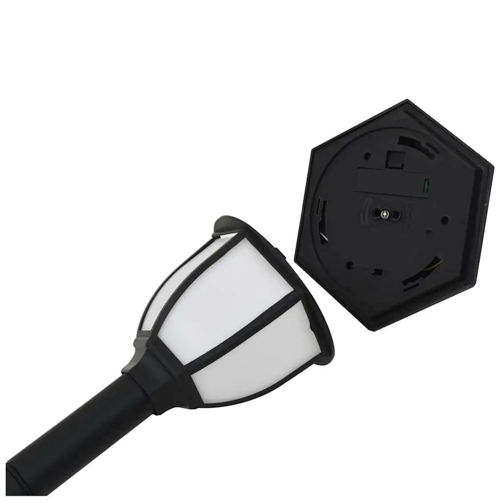 Outdoor Solar LED Lamps Black 6 Piece