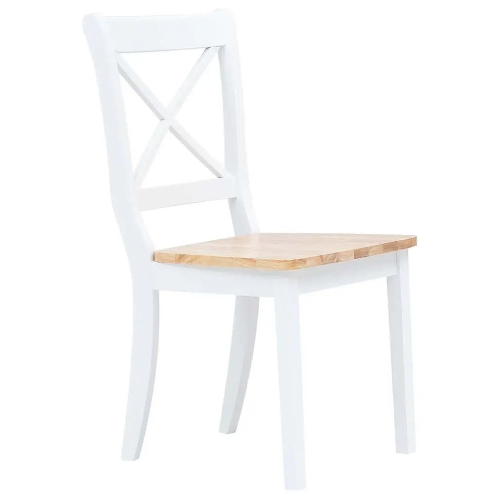 6-Piece White Dining Chair Set for Comfort