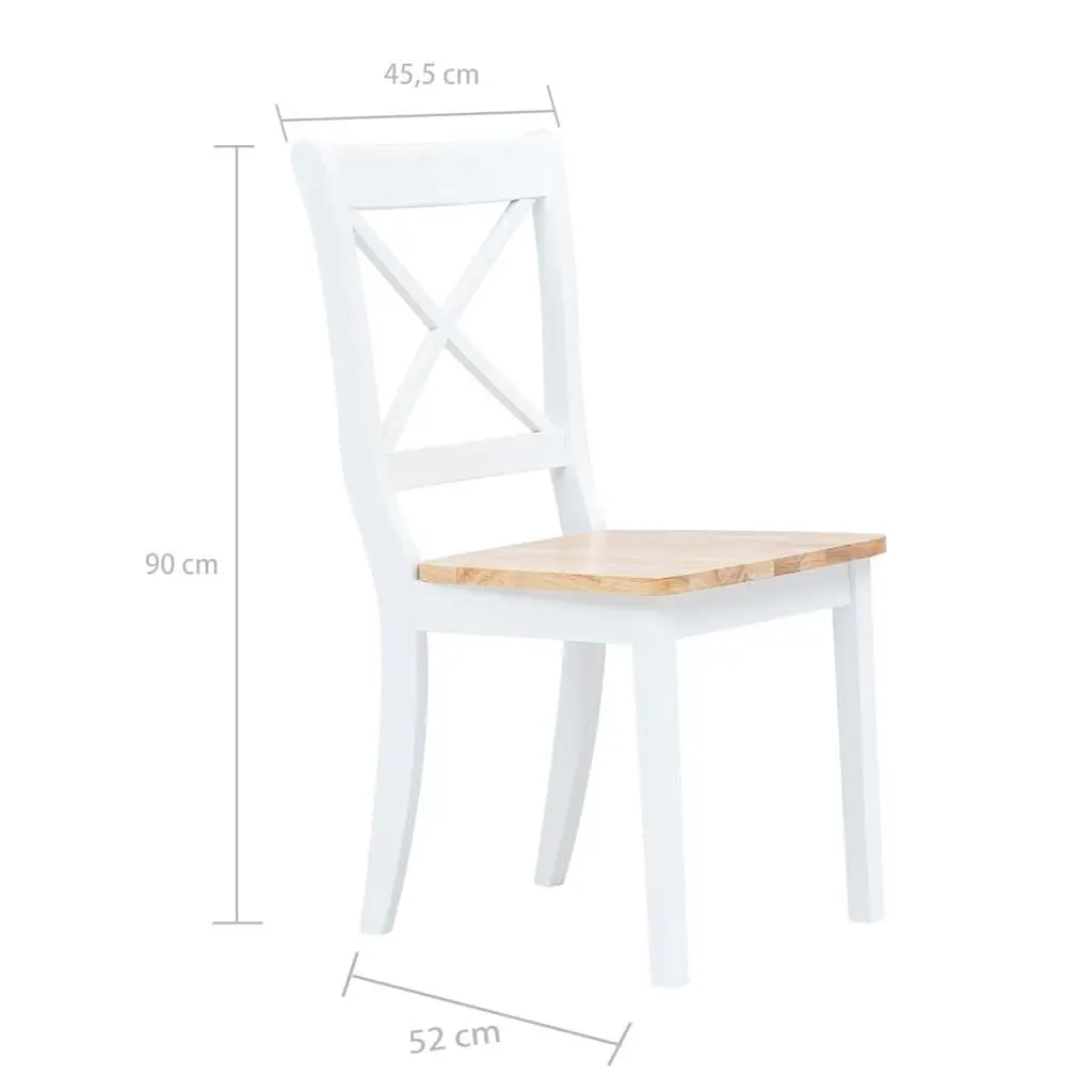 6-Piece White Dining Chair Set for Comfort