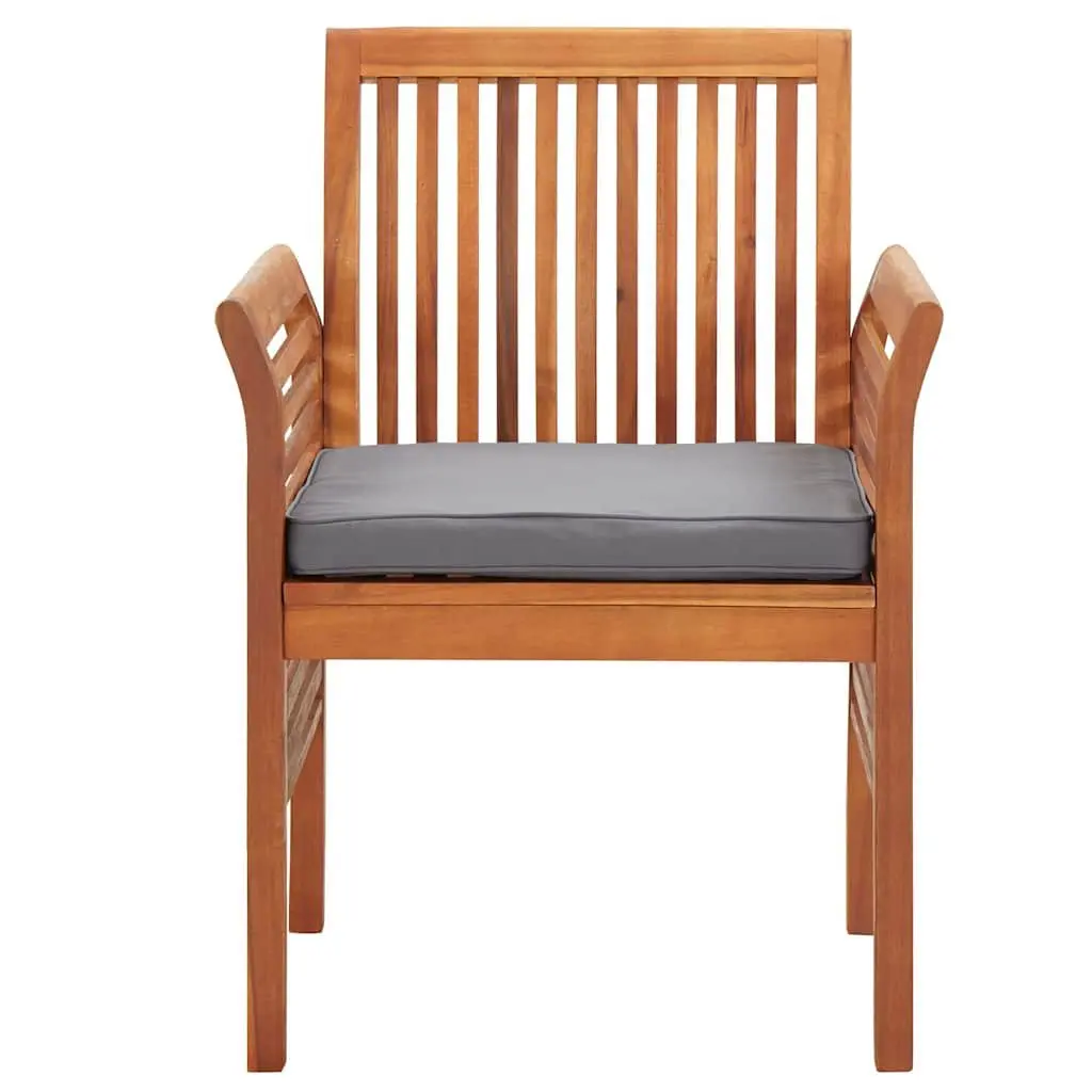 7 Piece Brown Acacia Outdoor Dining Set