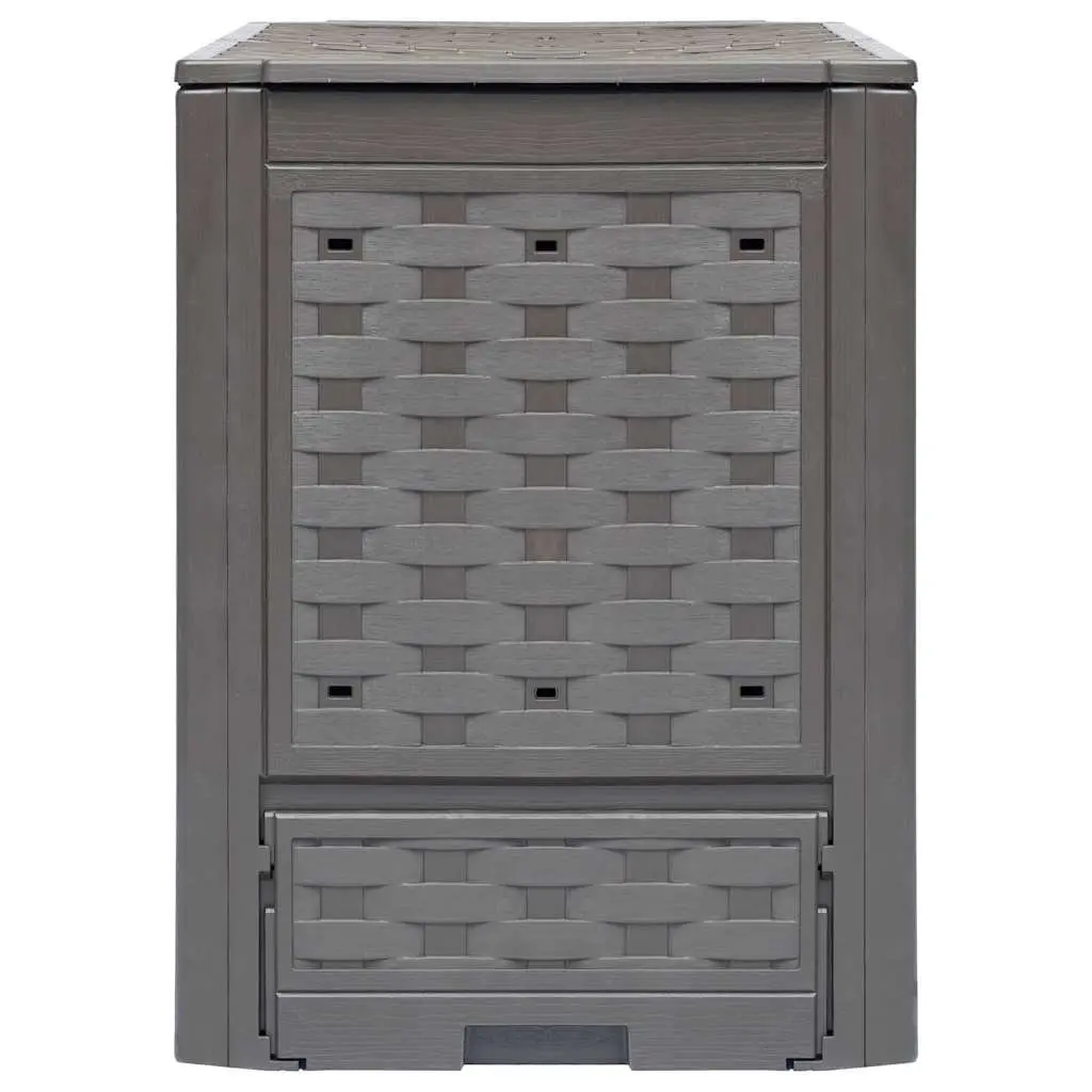 Garden Composters Plastic 60x60x83 cm Brown 3 Piece