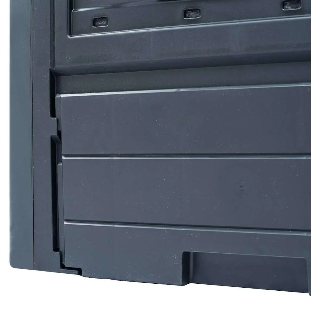 Garden Composters Plastic 60x60x73cm Grey 2 Pack