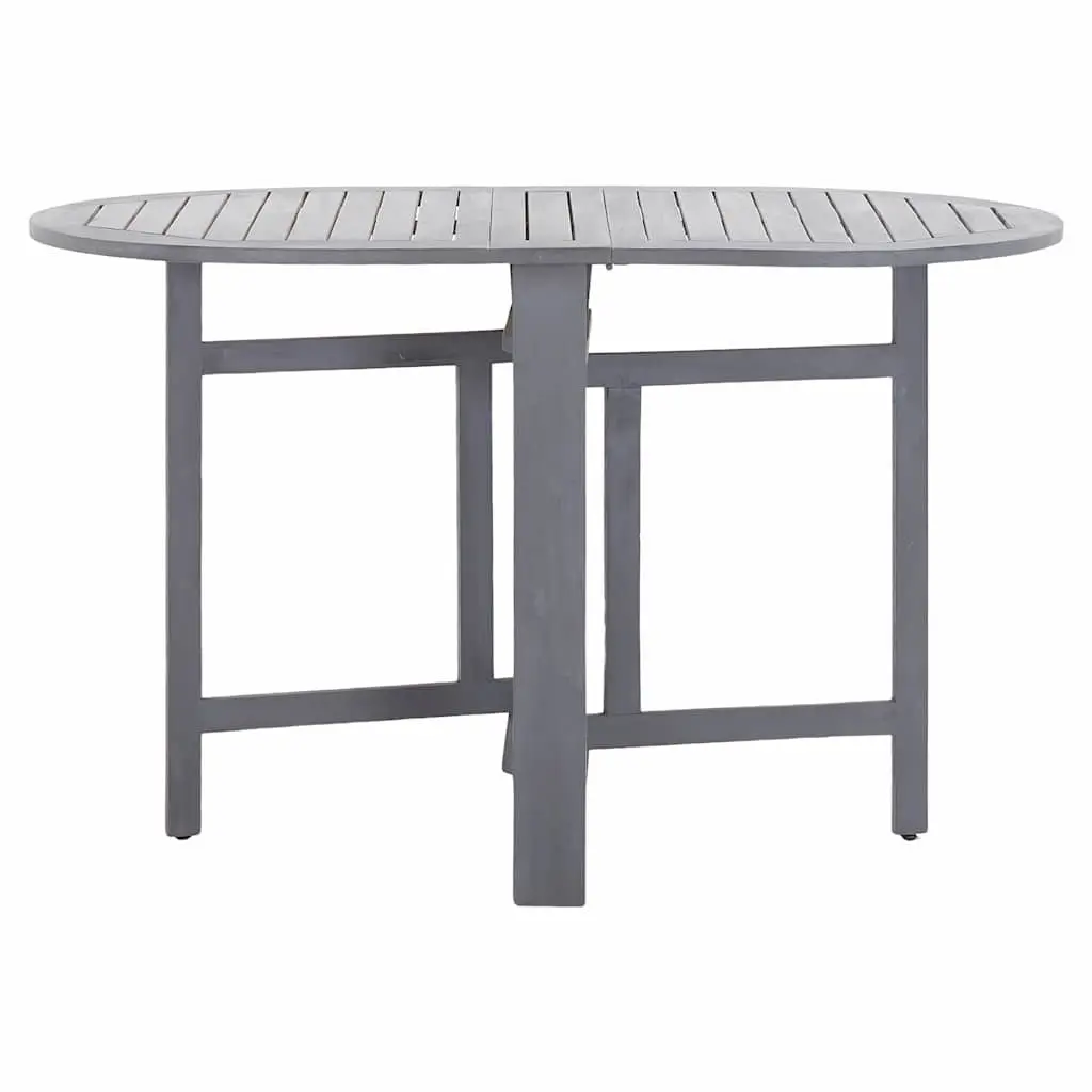 5-Piece Solid Wood Outdoor Dining Set with Grey Finish