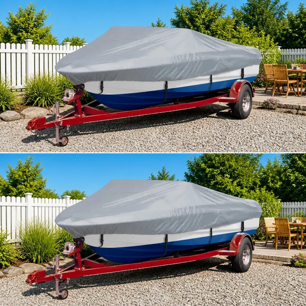 Heavy Duty Boat Storage Cover 2 Pack Grey 610-671cm