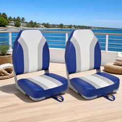 High Backrest Foldable Waterproof Boat Seats in Grey