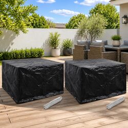 Premium Outdoor Furniture Covers – 2 pcs Black 135x135x90cm