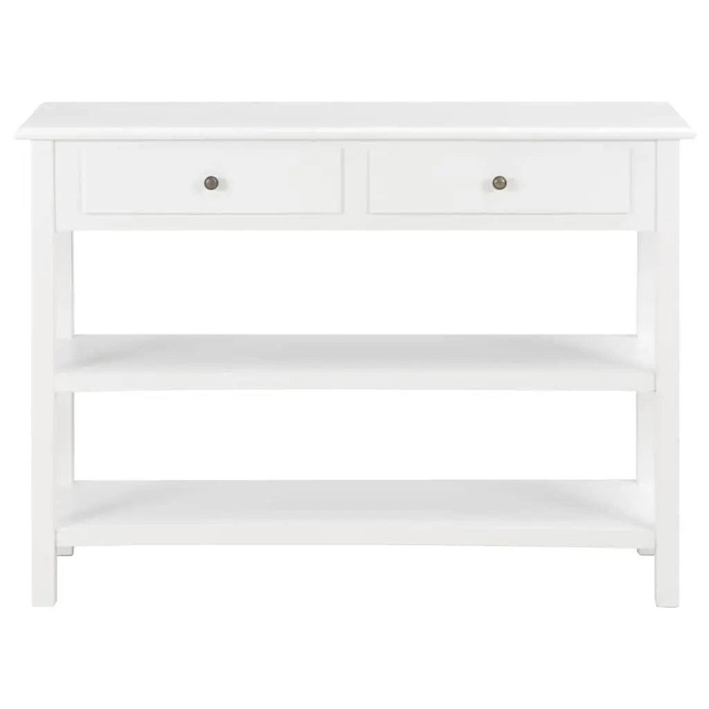 White Storage Sideboard with 2 Drawers and 2 Shelves