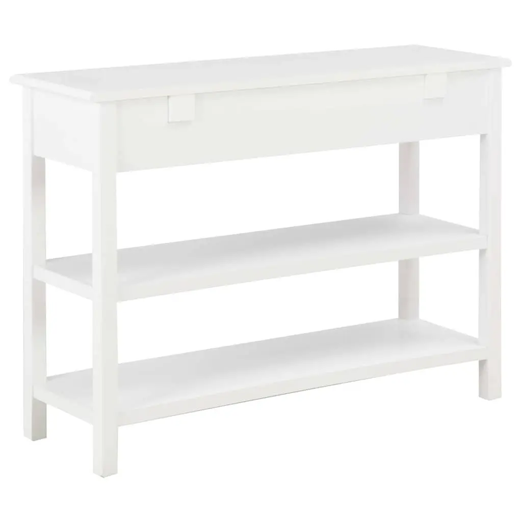 White Storage Sideboard with 2 Drawers and 2 Shelves