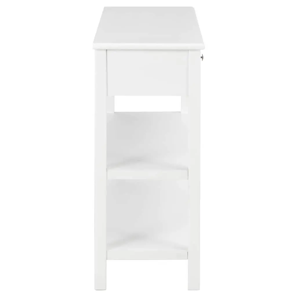 White Storage Sideboard with 2 Drawers and 2 Shelves
