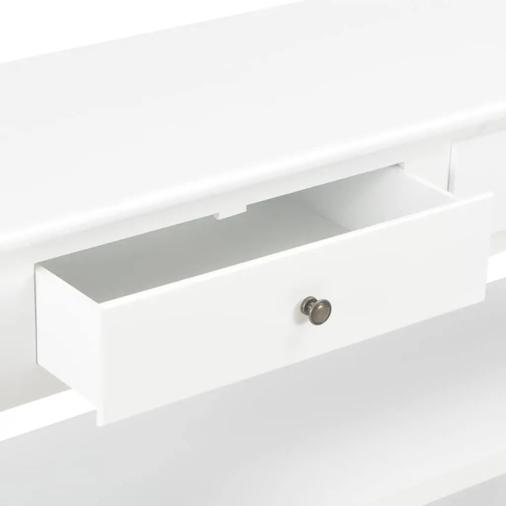White Storage Sideboard with 2 Drawers and 2 Shelves