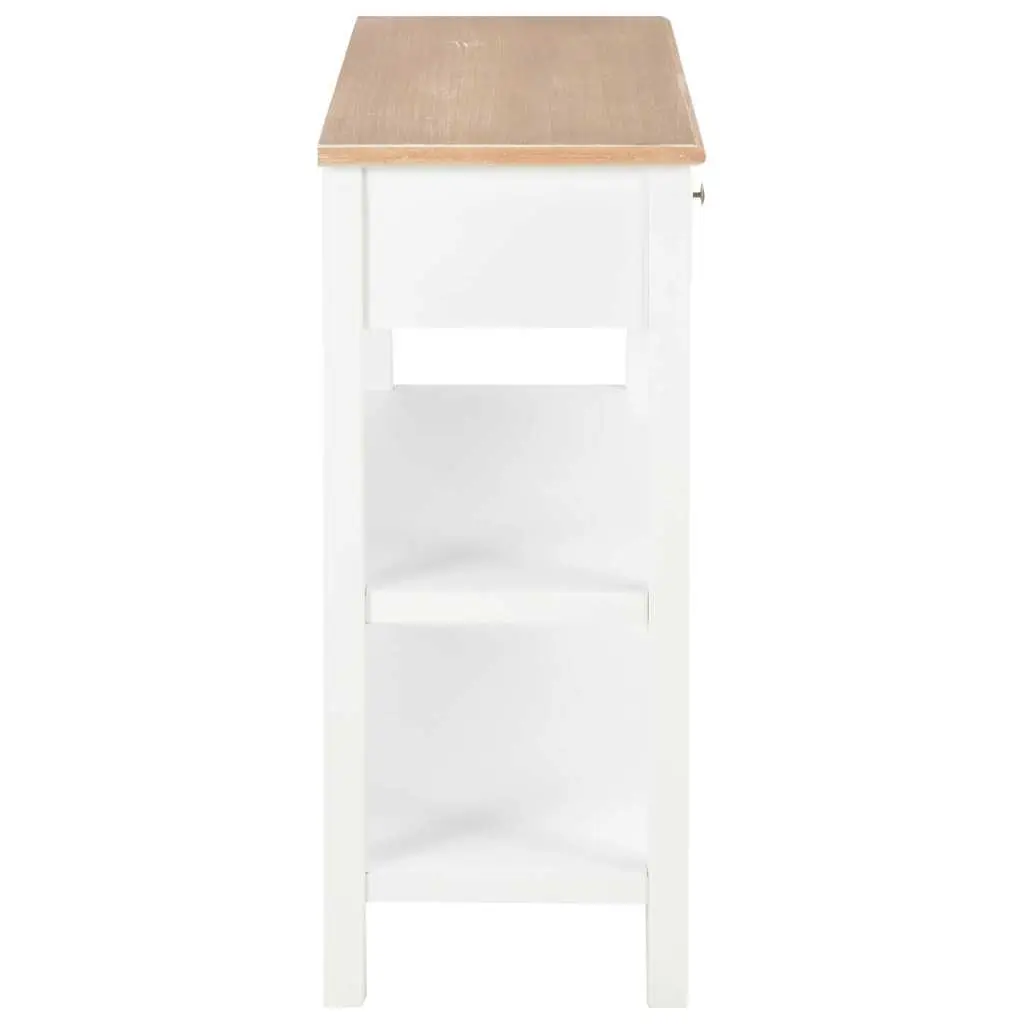 White Storage Cabinet with 2 Drawers