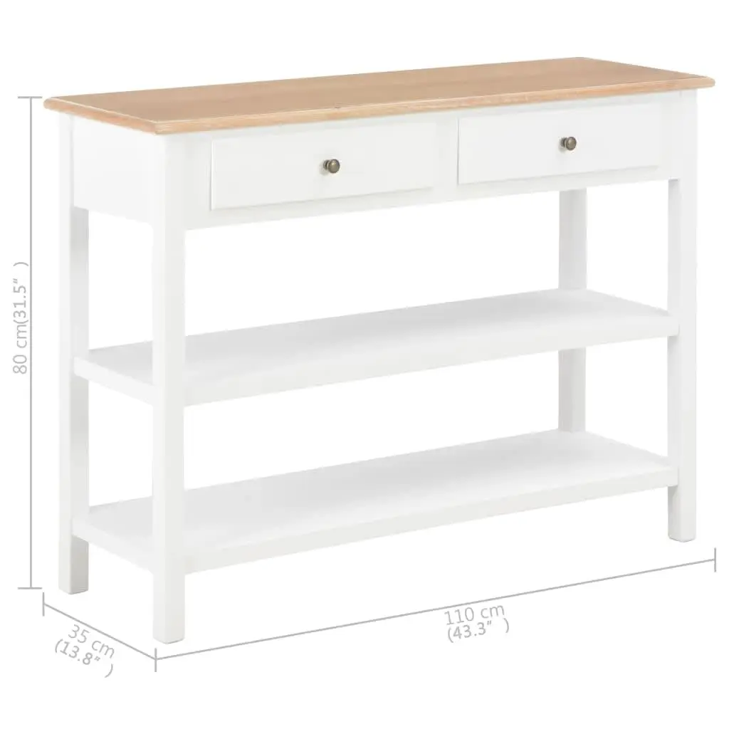 White Storage Cabinet with 2 Drawers