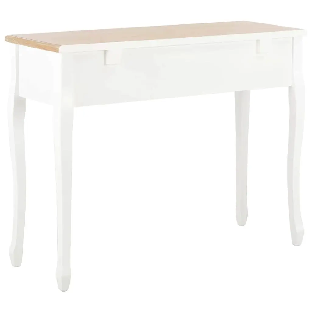 White Console Table with 3 Drawers for Storage