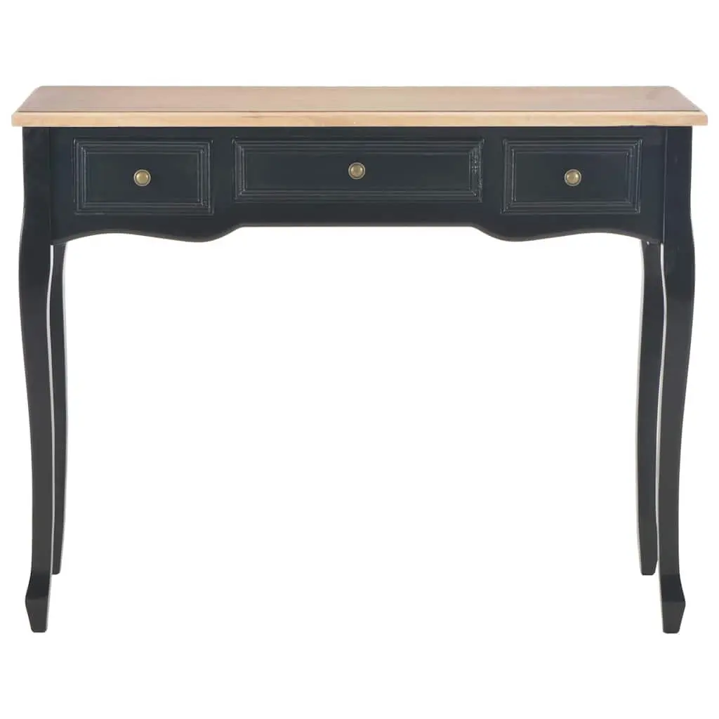 Black Console Dressing Table with 3 Drawers