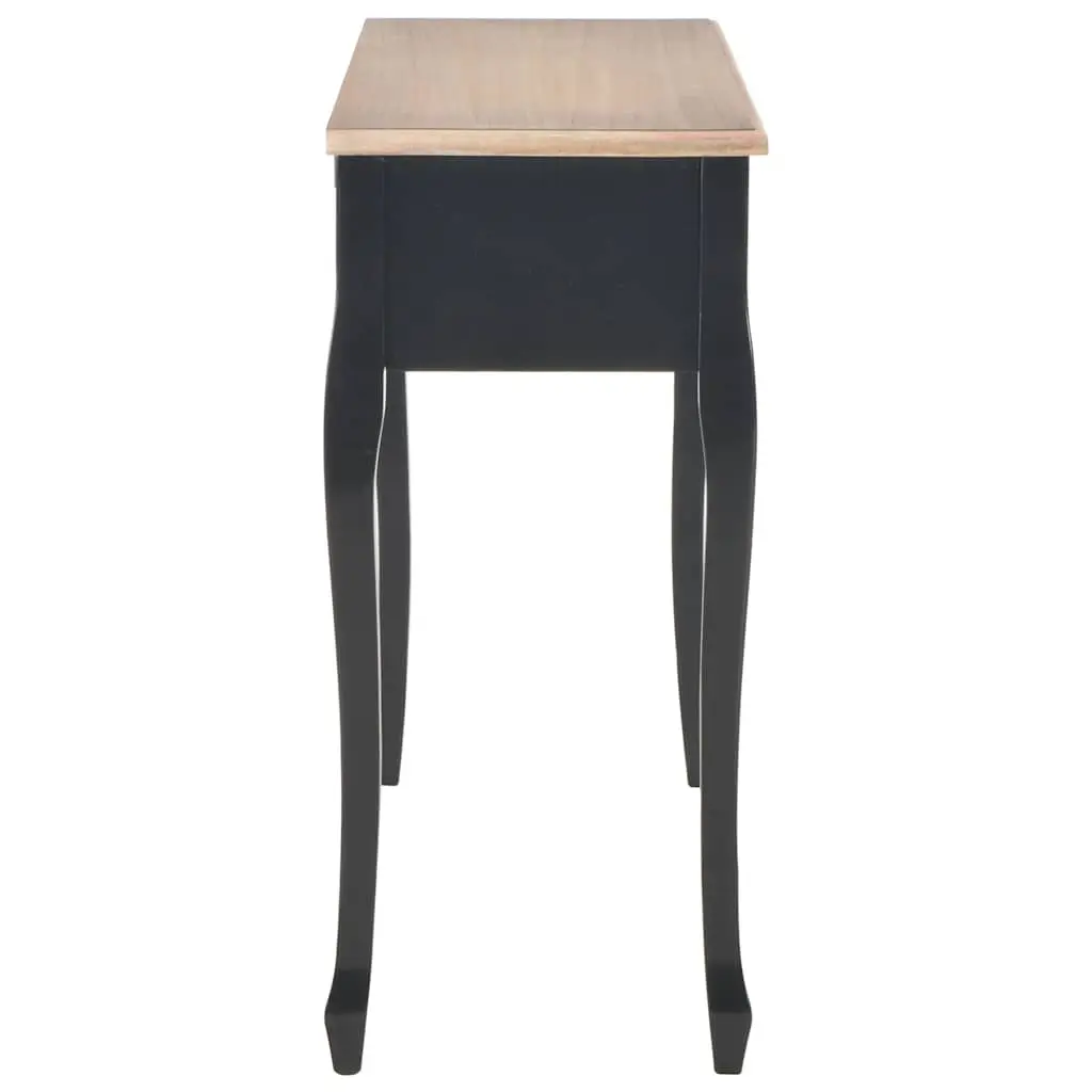 Black Console Dressing Table with 3 Drawers
