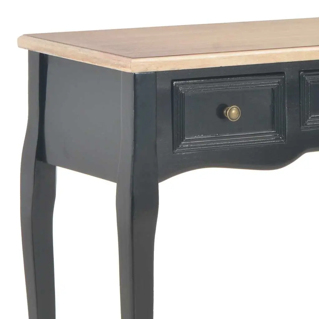 Black Console Dressing Table with 3 Drawers