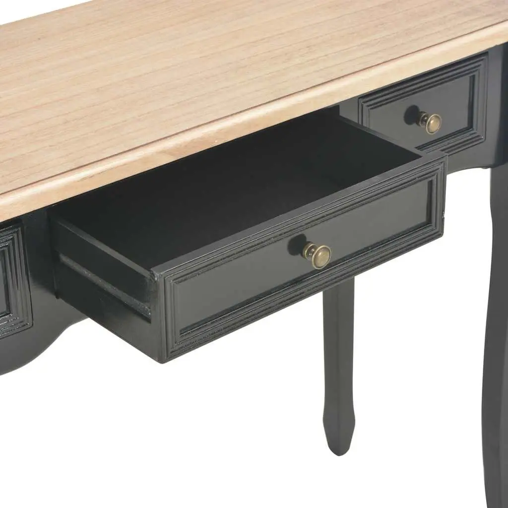 Black Console Dressing Table with 3 Drawers
