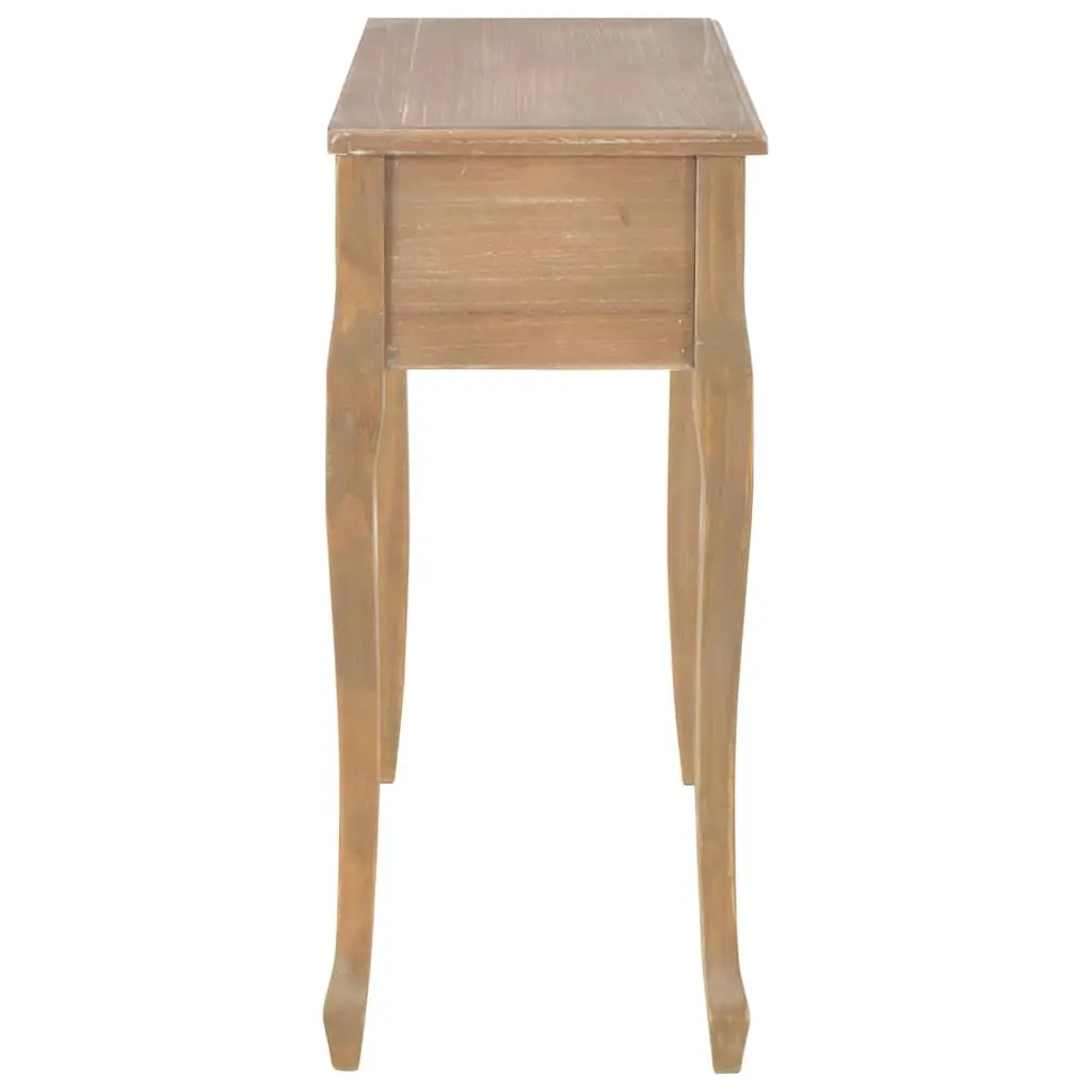 Brown Console Table with 3 Drawers