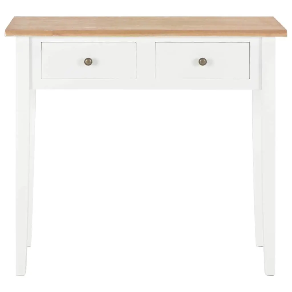 White Console Table with Storage Drawers