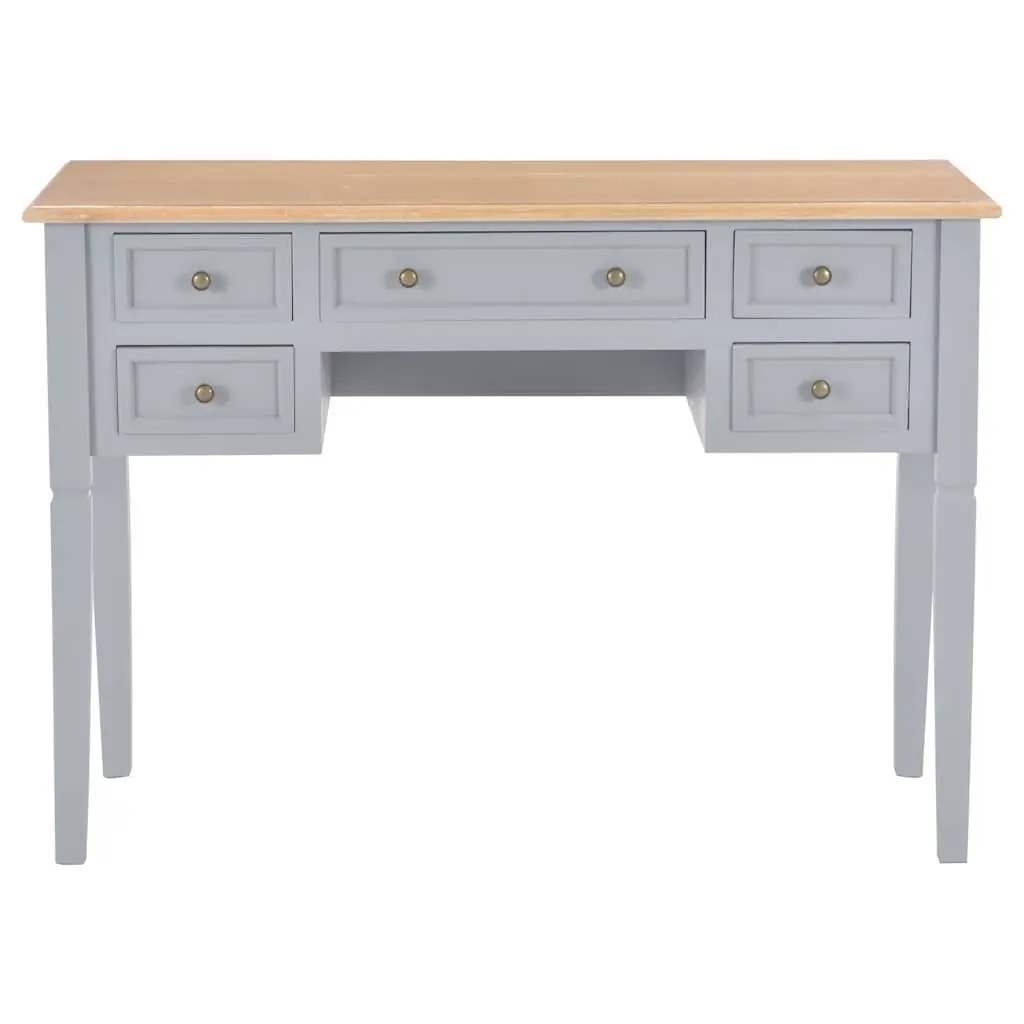 Grey Writing Desk with Ample Storage Space