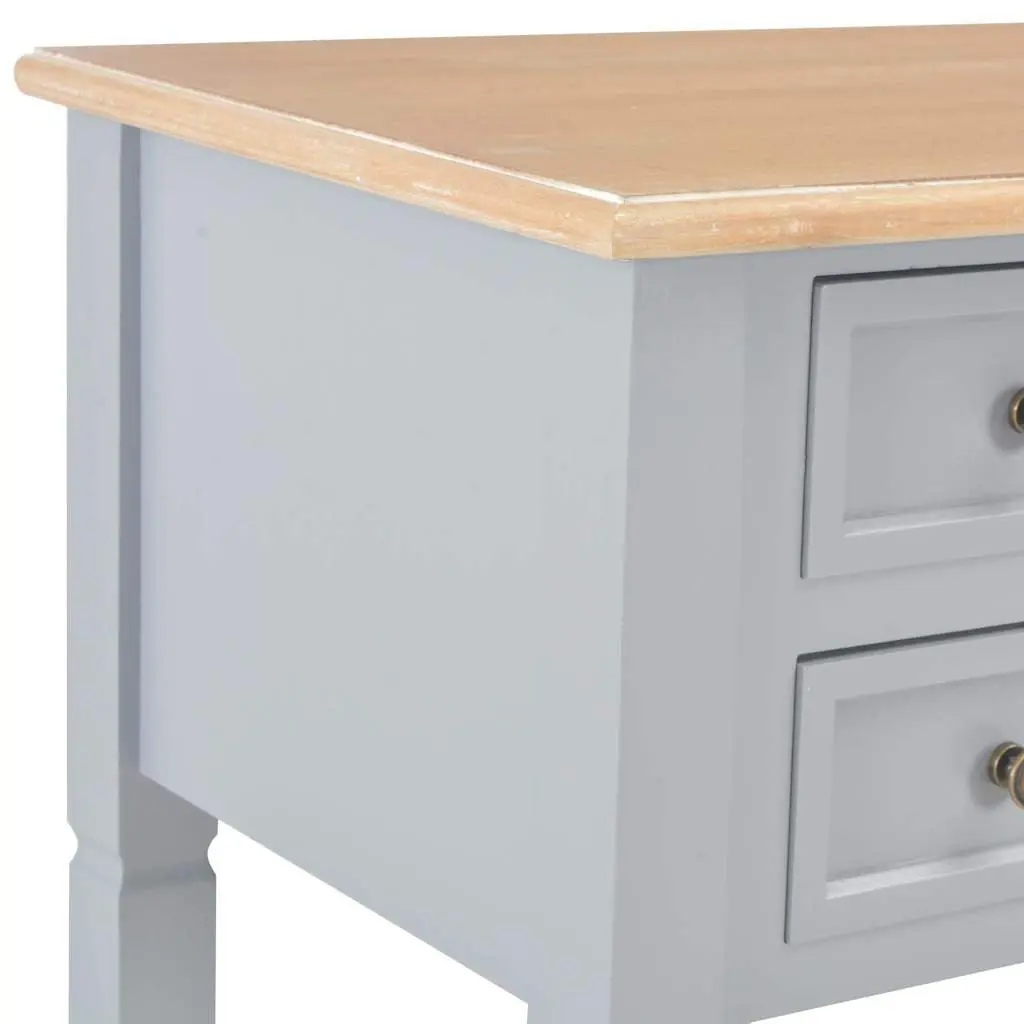 Grey Writing Desk with Ample Storage Space