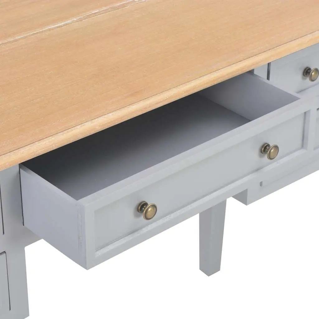 Grey Writing Desk with Ample Storage Space