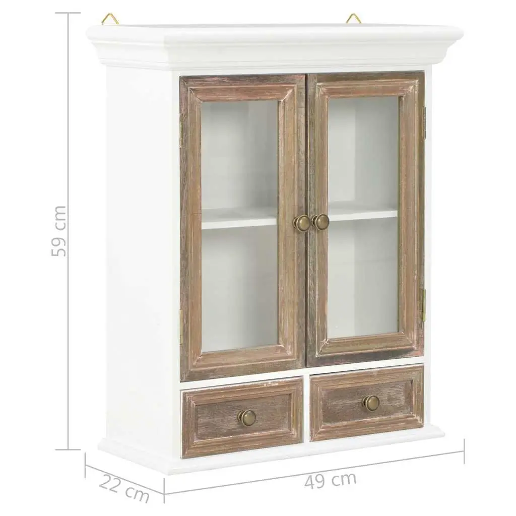 Wall Cabinet Engineered Wood 49x22x59cm White