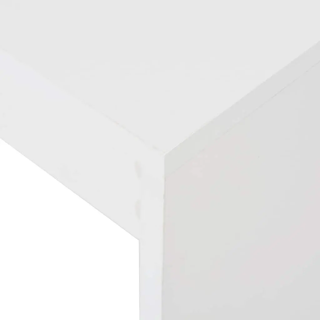 White Bar Table with 3-Layer Storage Shelf