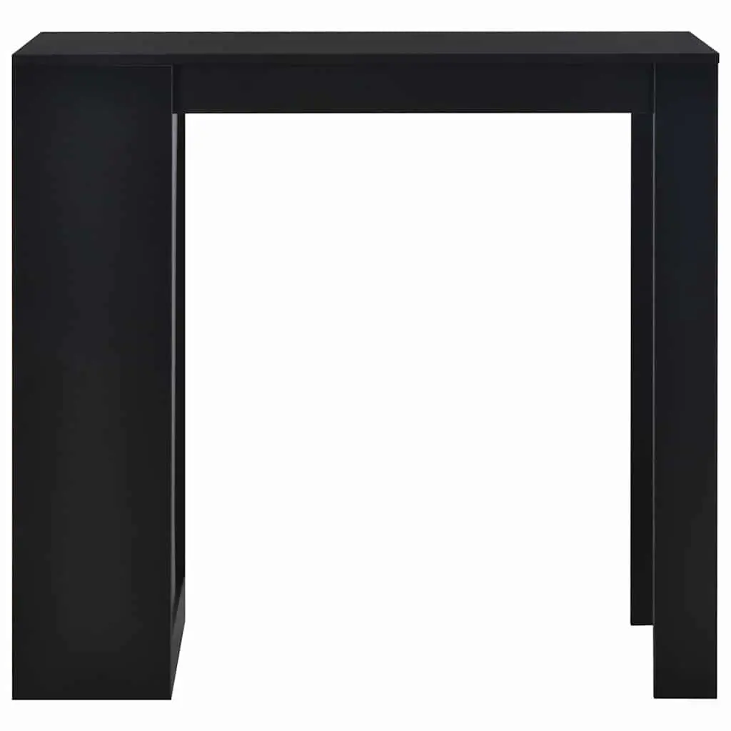 Bar Table Engineered Wood 110x50x103cm Black