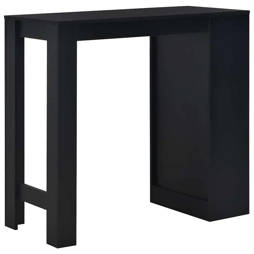 Bar Table Engineered Wood 110x50x103cm Black