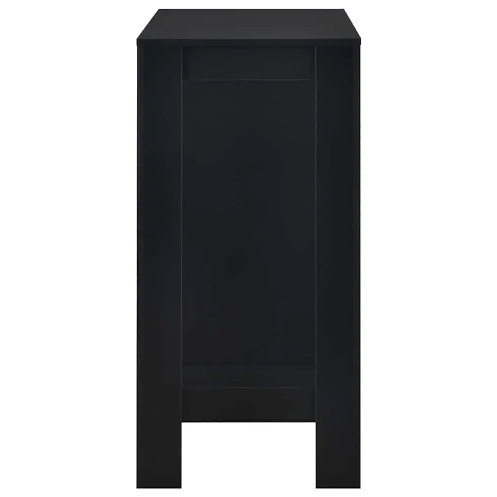 Bar Table Engineered Wood 110x50x103cm Black