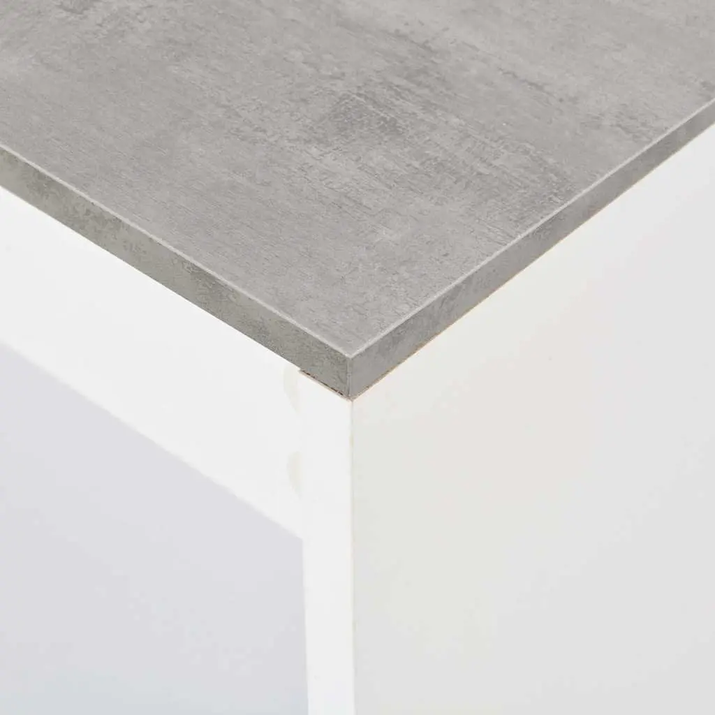 White Bar Table with Storage Shelf for Kitchen and Dining