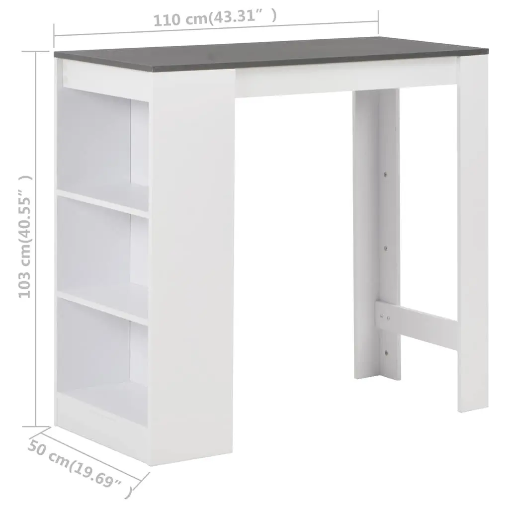 Bar Table with Storage Shelf for Compact Spaces