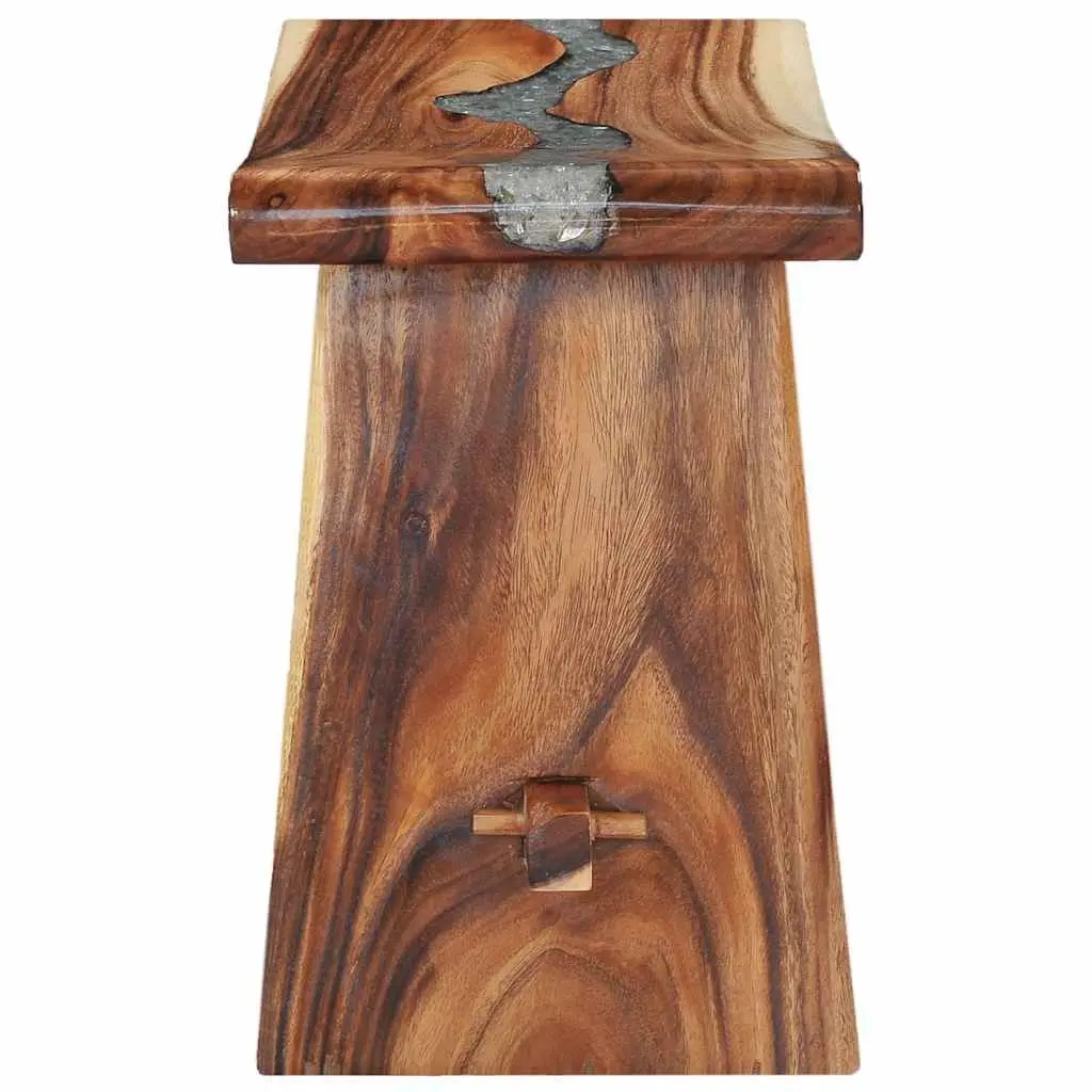 Multicolour Solid Wood and Polyresin Compact Stool