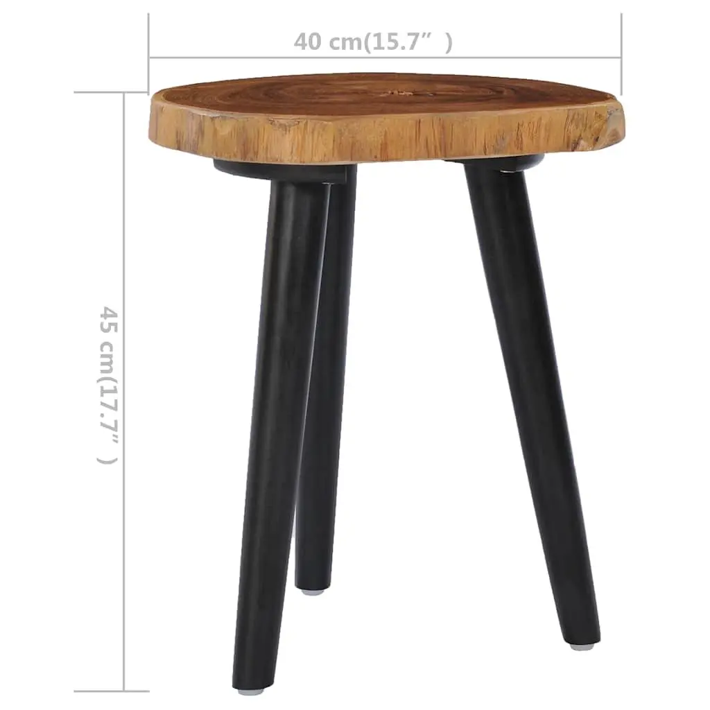 Round Teak Root Coffee Table with Mango Wood Base 40x45cm