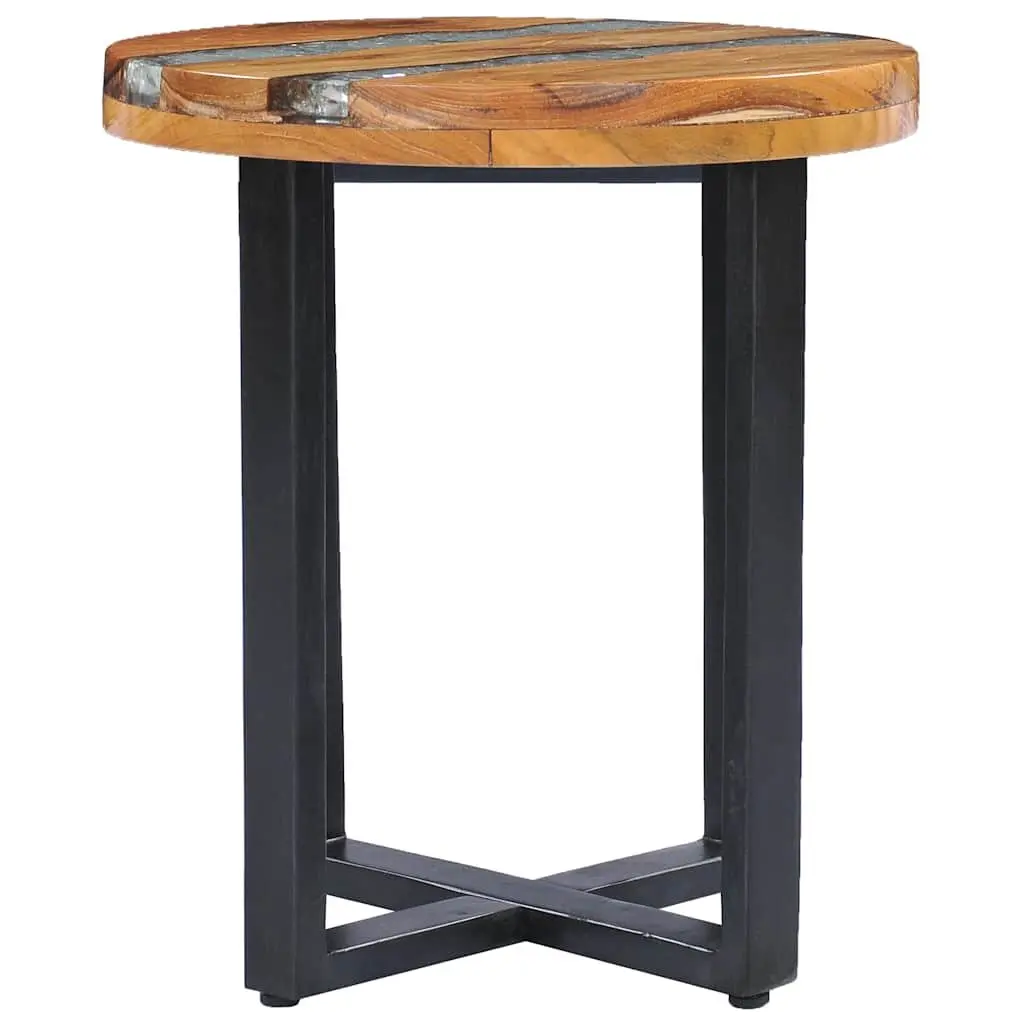 Round Solid Teak & Mango Wood Coffee Table 40x45cm