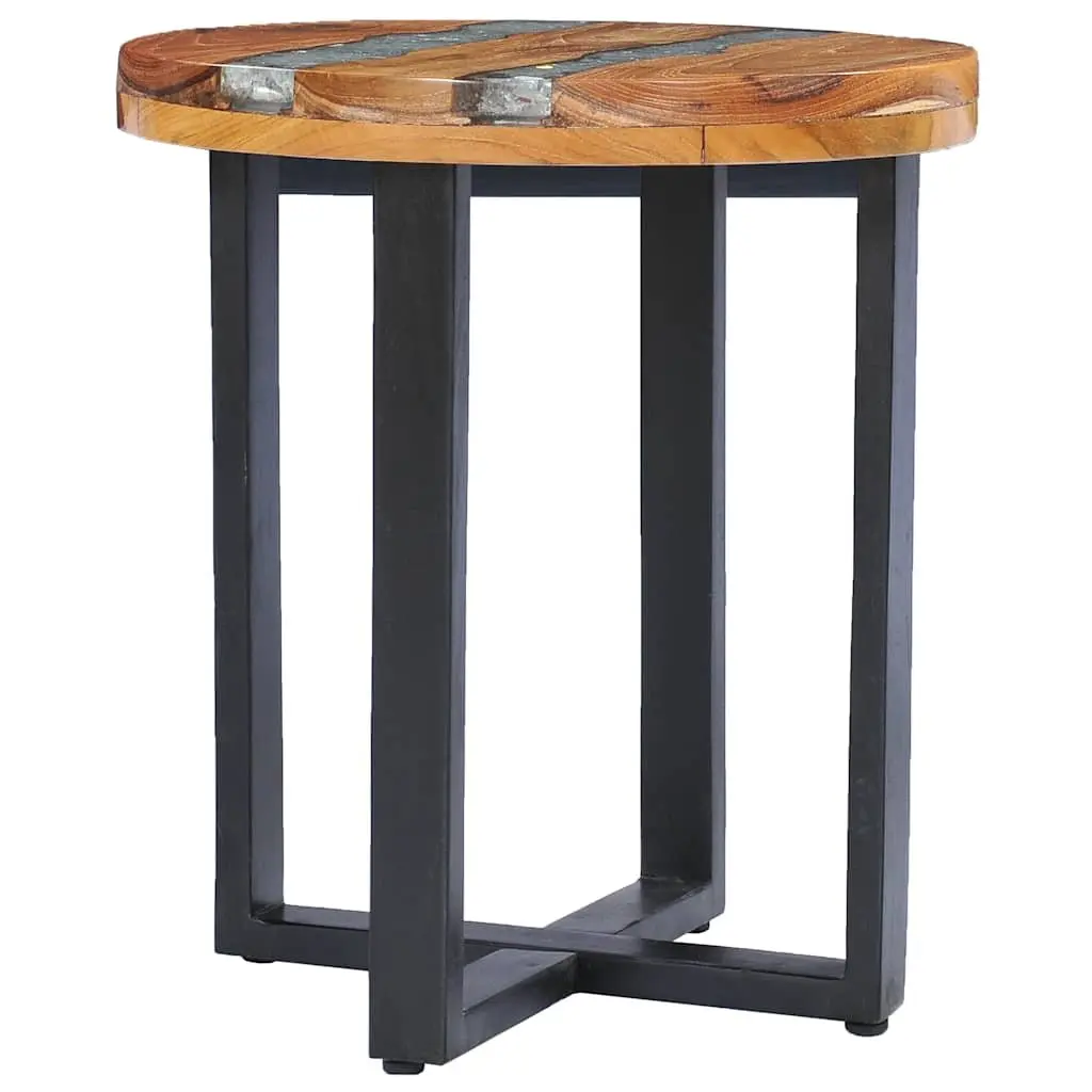 Round Solid Teak & Mango Wood Coffee Table 40x45cm