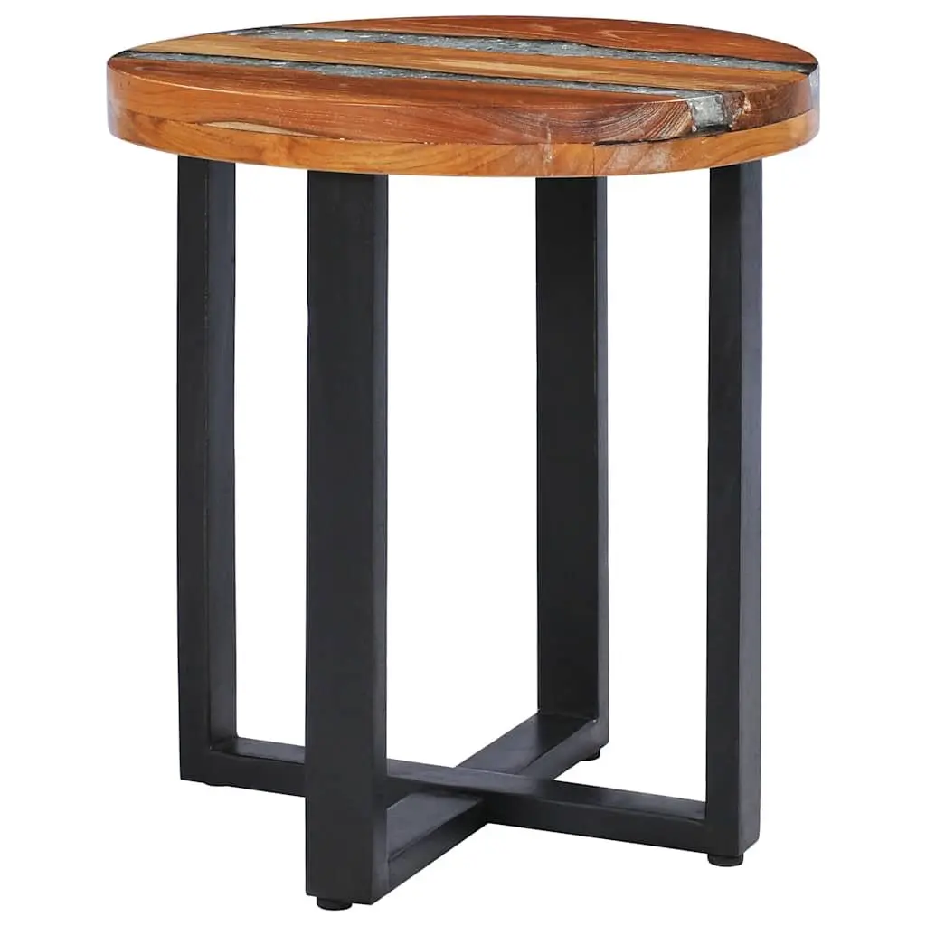 Round Solid Teak & Mango Wood Coffee Table 40x45cm
